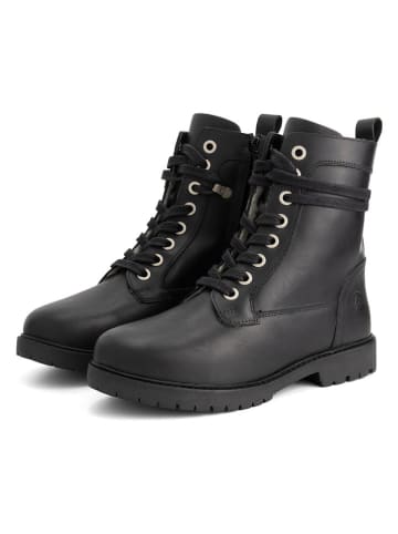 TRAVELIN' Leren boots "Kafjord" zwart