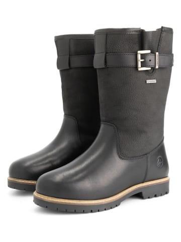 TRAVELIN' Leren boots "Vadso" zwart