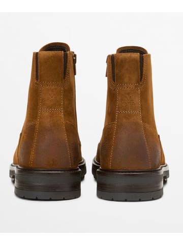 Marc O'Polo Shoes Skórzane botki "Rony" w kolorze jasnobrązowym
