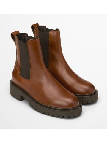 Marc O'Polo Shoes Skórzane sztyblety "Phia" w kolorze jasnobrązowym