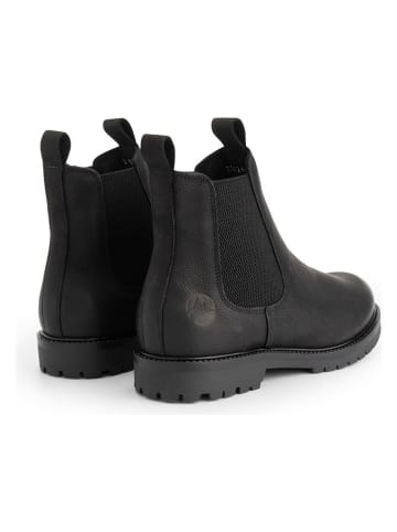 TRAVELIN' Leder-Chelsea-Boots in Schwarz