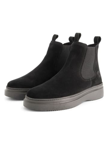 TRAVELIN' Leren chelseaboots zwart