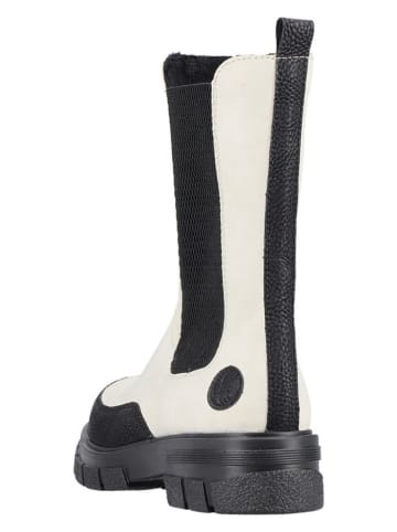 rieker Chelsea-Boots in Schwarz/ Creme