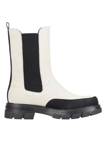 rieker Chelsea-Boots in Schwarz/ Creme