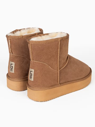 Gooce Leren winterboots "Thimble" lichtbruin