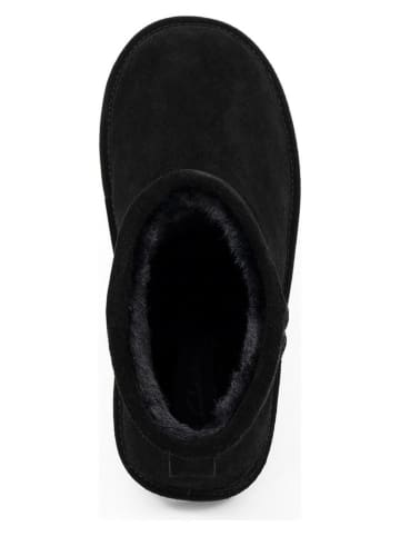 Clarks Leder-Winterboots in Schwarz