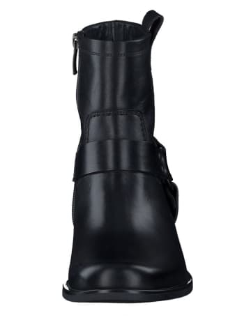 Paul Green Leder-Boots in Schwarz