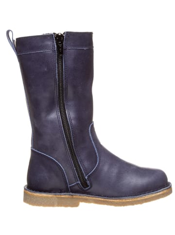 kmins Leren laarzen donkerblauw