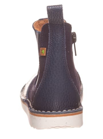 El Naturalista Skórzane sztyblety w kolorze granatowym