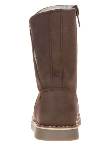 El Naturalista Skórzane kozaki zimowe w kolorze brązowym