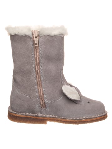 kmins Leder-Winterboots in Grau