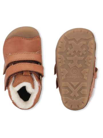 Bundgaard Skórzane botki "Petit Mid Winter Strap" w kolorze pomarańczowym