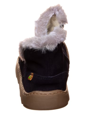 El Naturalista Leren winterboots donkerblauw