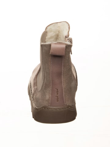 POM POM Leder-Barfußschuhe in Hellbraun