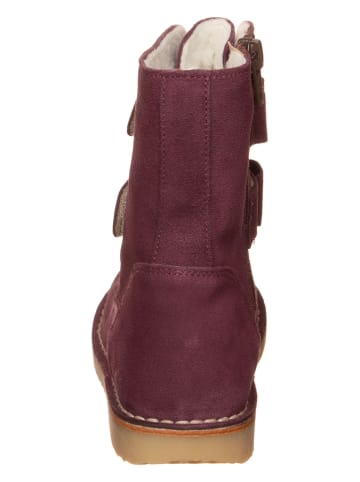 kmins Leder-Winterboots in Lila