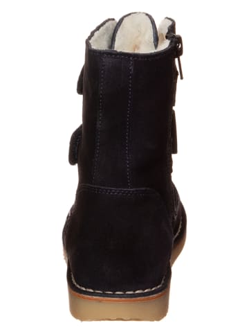 kmins Leren winterboots donkerblauw