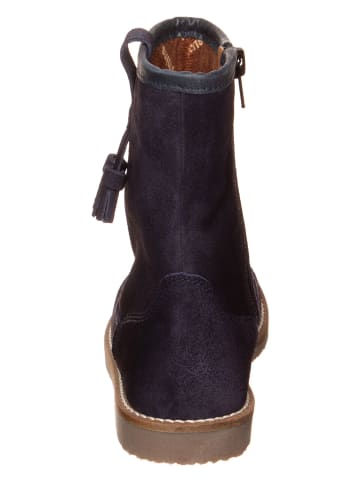 kmins Leren boots donkerblauw