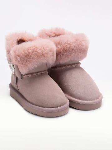 Lelli Kelly Leren winterboots "Zoey" lichtroze