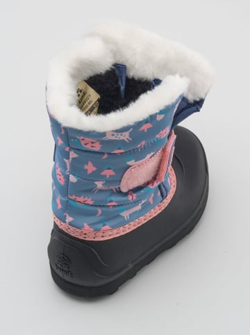 Kamik Kozaki zimowe "Snowbug 7" w kolorze błękitno-jasnoróżowym