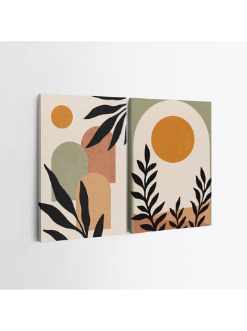 ABERTO DESIGN 2-delige set: kunstdrukken op canvas