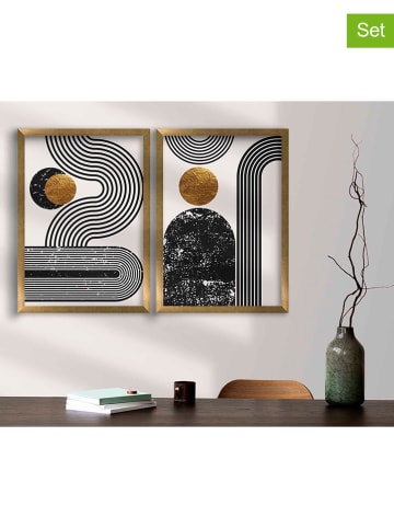 ABERTO DESIGN 2-delige set: ingelijste kunstdrukken - (B)38 x (H)53 cm