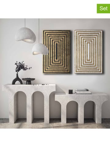 ABERTO DESIGN 2-delige set: kunstdrukken op canvas - (B)45 x (H)70 cm