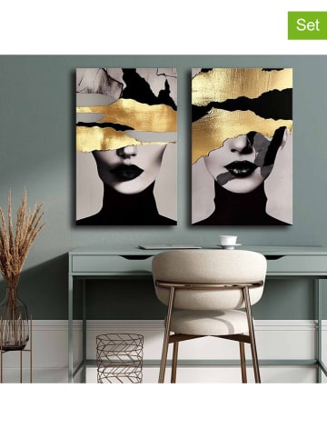 ABERTO DESIGN Druki (2 szt.) na płótnie - 45 x 70 cm