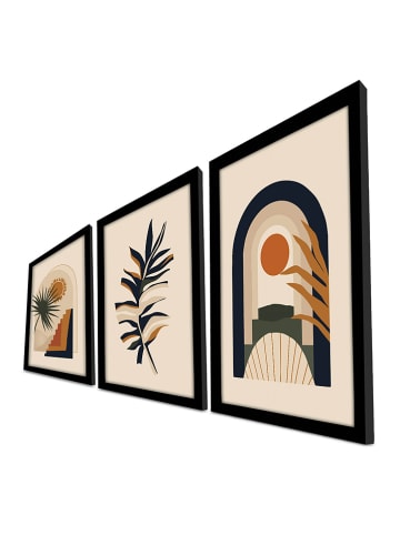 ABERTO DESIGN Druki artystyczne (3 szt.) w ramce