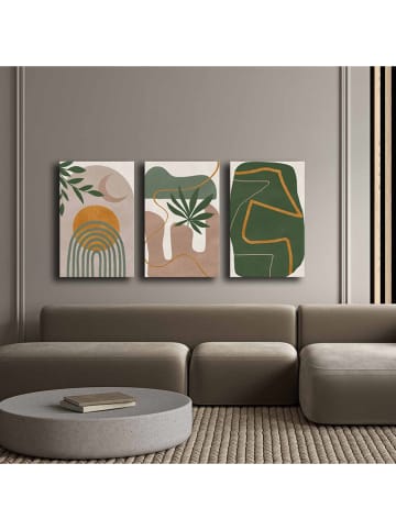 ABERTO DESIGN 3-delige set: kunstdrukken op canvas - (L)70 x (B)45 cm