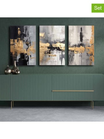 ABERTO DESIGN 3er-Set: Leinwanddrucke - (L)70 x (B)45 cm