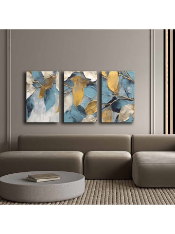 ABERTO DESIGN 3-delige set: kunstdrukken op canvas - (B)45 x (H)70 cm