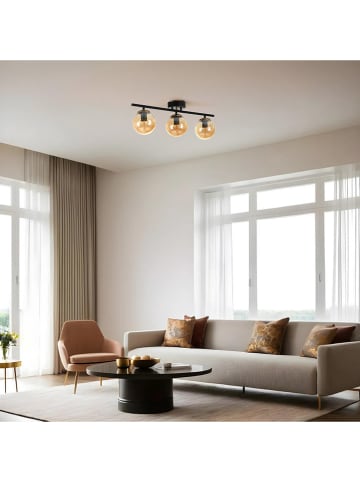 ABERTO DESIGN Plafonnière zwart/beige - (B)20 x (H)56 cm