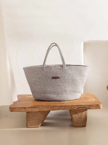 ABERTO DESIGN Aufbewahrungskorb in Hellgrau - (H)30 cm