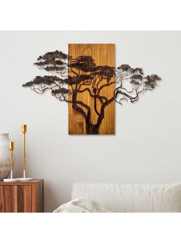 ABERTO DESIGN Dekoracja ścienna "Tree" w kolorze brązowo-jasnobrązowym