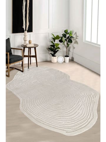 ABERTO DESIGN Kurzflor-Teppich in Creme