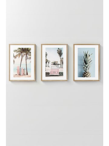 ABERTO DESIGN 3er-Set: Gerahmte Kunstdrucke - (B)33 x (H)48 cm