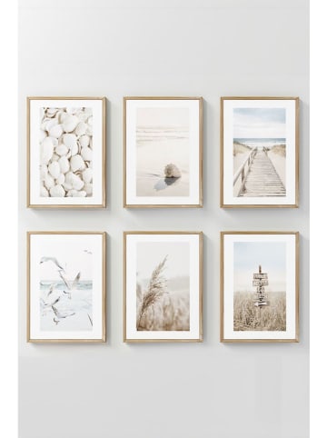 ABERTO DESIGN 6-delige set: ingelijste kunstdrukken - (B)33 x (H)48 cm