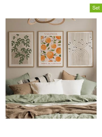 ABERTO DESIGN 3-delige set: ingelijste kunstdrukken - (B)33 x (H)48 cm