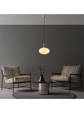 ABERTO DESIGN Hanglamp goudkleurig/wit - (H)118 x Ø 30 cm