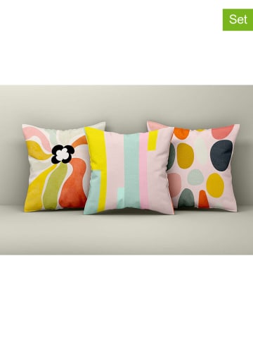 ABERTO DESIGN 3er-Set: Kissenhüllen in Bunt