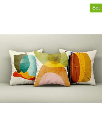 ABERTO DESIGN 3er-Set: Kissenhüllen in Bunt