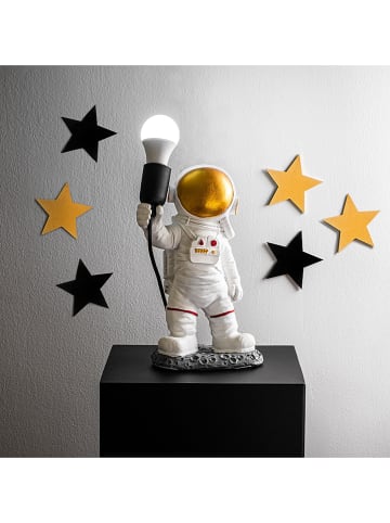ABERTO DESIGN Lampa dekoracyjna "Astronaut" w kolorze białym - wys. 32 cm
