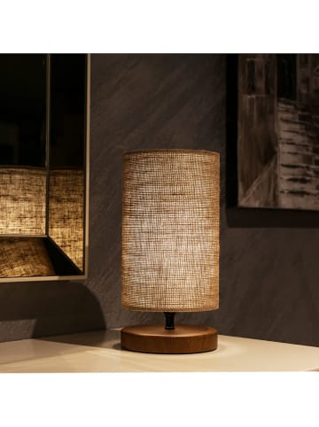 ABERTO DESIGN Lampa stołowa w kolorze brązowo-beżowym - wys. 45 x Ø 25 cm