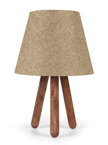 ABERTO DESIGN Tafellamp lichtbruin/beige - (H)33 x Ø 22 cm