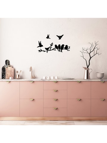 ABERTO DESIGN 4-delige set: wanddecoratie zwart