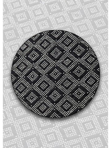 ABERTO DESIGN Dywan w kolorze granatowo-białym do jogi