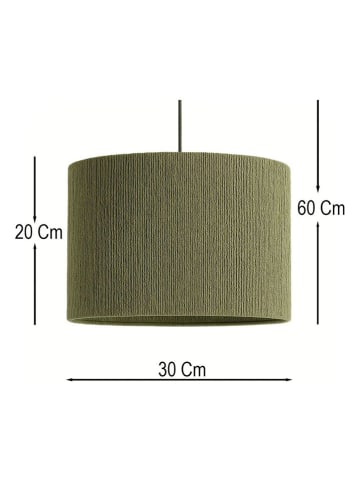 ABERTO DESIGN Hängeleuchte in Grün - (H)60 x Ø 30 cm