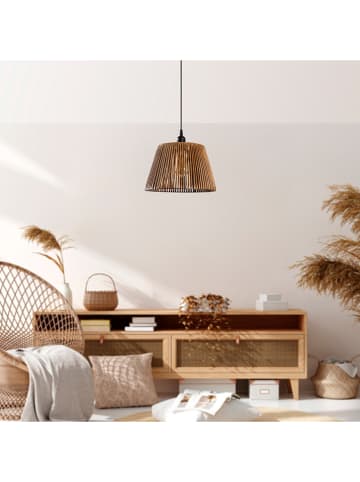 ABERTO DESIGN Hanglamp "Way " lichtbruin/zwart - (H)20 x Ø 35 cm