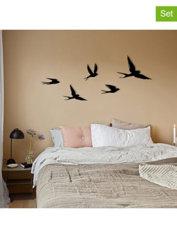 ABERTO DESIGN Dekoracje ścienne (5 szt.) "Crow"