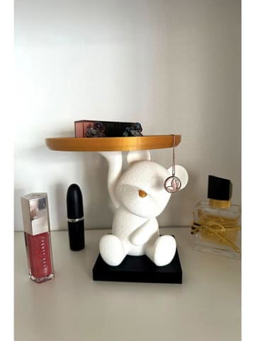 ABERTO DESIGN Dekoracja w kolorze złoto-białym - wys. 14 cm